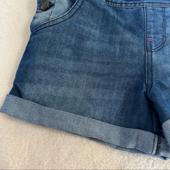 👮🏻‍♂️👮🏻‍♂️SOLD👮🏻‍♂️👮🏻‍♂️Dari Denim Overall Short Jumper 5pockets Size L - Picture 10 of 14